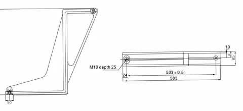 Baffle Plate Type 02 drawing preview for switchgear component matching