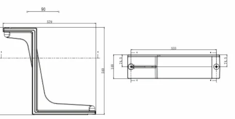 Baffle Plate Type 03 drawing preview for switchgear component matching