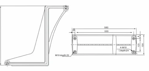 Baffle Plate Type 04 drawing preview for switchgear component matching