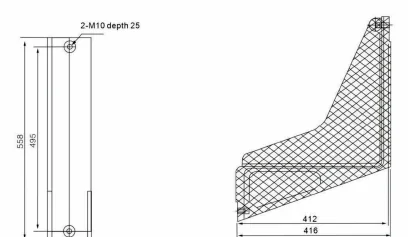 Baffle Plate Type 05 drawing preview for switchgear component matching
