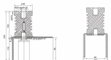 Baffle Plate Type 06 drawing preview for switchgear component matching
