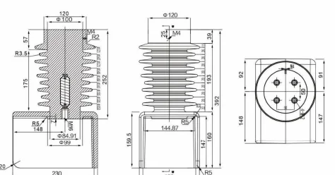 Baffle Plate Type 07 drawing preview for switchgear component matching