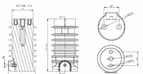 Baffle Plate Type 08 drawing preview for switchgear component matching