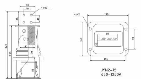 Contact Box Type 10 drawing preview for switchgear component matching