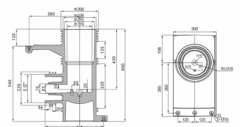 Contact Box Type 13 drawing preview for switchgear component matching