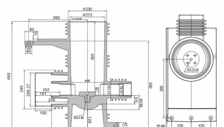 Contact Box Type 14 drawing preview for switchgear component matching