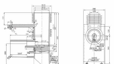 Contact Box Type 16 drawing preview for switchgear component matching