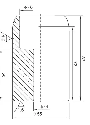 Contact Box Insulating Sleeve drawing preview for switchgear component matching