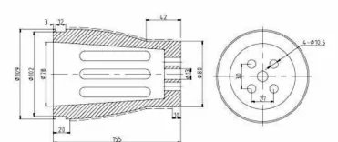 Copper Contact Arm Type 07 drawing preview for switchgear component matching