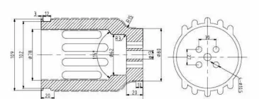 Copper Contact Arm Type 08 drawing preview for switchgear component matching