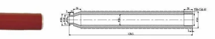 Copper Contact Arm Type 17 drawing preview for switchgear component matching