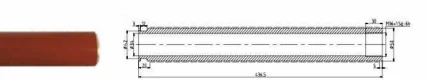 Copper Contact Arm Type 18 drawing preview for switchgear component matching