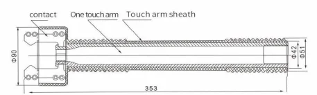 Copper Contact Arm Type 22 drawing preview for switchgear component matching