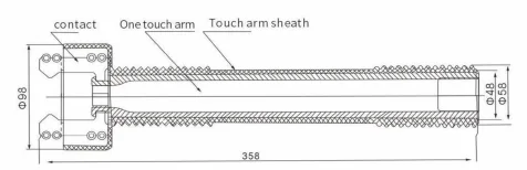 Copper Contact Arm Type 23 drawing preview for switchgear component matching