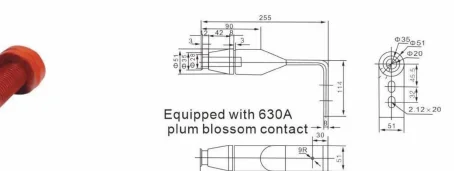 Copper Contact Arm Type 24 drawing preview for switchgear component matching
