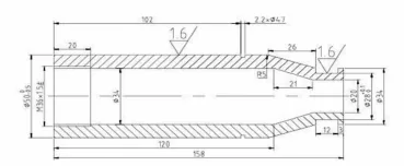 Copper / VS1 / ZN85 Contact Arm drawing preview for switchgear component matching