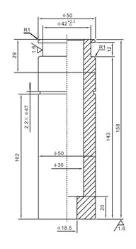 Copper Contact Arm AEW010 drawing preview for switchgear component matching