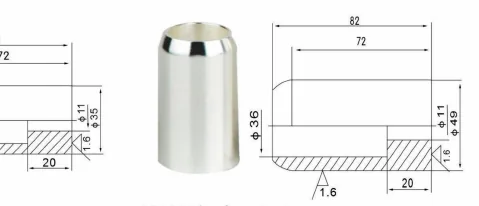 Fixed / Tulip Contact Type 01 drawing preview for switchgear component matching