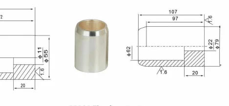 Fixed / Tulip Contact Type 02 drawing preview for switchgear component matching