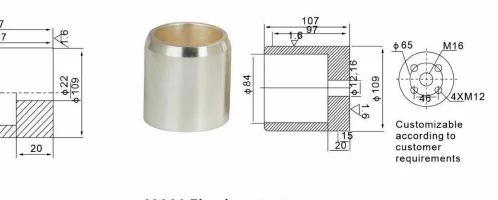 Fixed / Tulip Contact Type 03 drawing preview for switchgear component matching