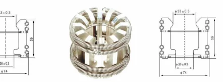 Fixed / Tulip Contact Type 04 drawing preview for switchgear component matching