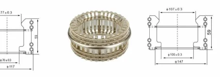 Fixed / Tulip Contact Type 06 drawing preview for switchgear component matching