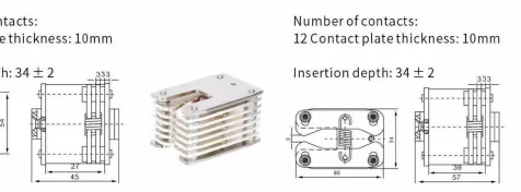 Fixed / Tulip Contact Type 08 drawing preview for switchgear component matching