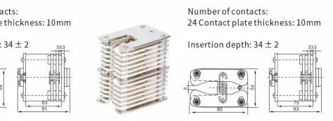 Fixed / Tulip Contact Type 09 drawing preview for switchgear component matching