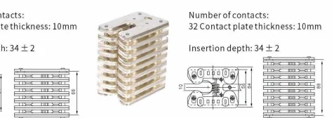 Fixed / Tulip Contact Type 11 drawing preview for switchgear component matching