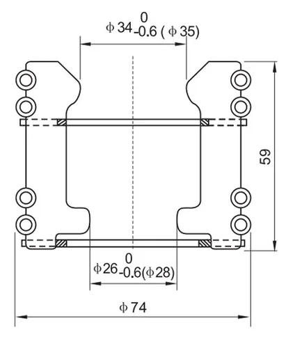 Tulip Contact AEW104 drawing preview for switchgear component matching