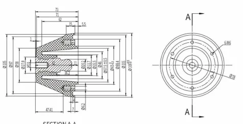 GIS Sleeve Type 09 drawing preview for switchgear component matching