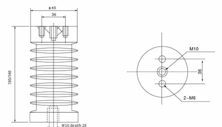 Resin Insulator / Pull Rod Type 05 drawing preview for switchgear component matching