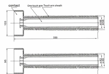 Resin Insulator / Pull Rod Type 21 drawing preview for switchgear component matching