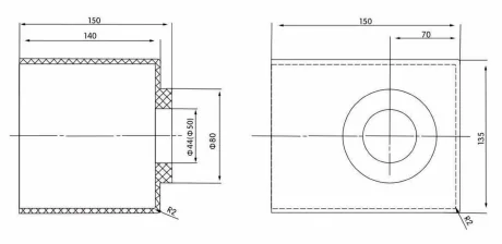 Resin Insulator / Pull Rod Type 23 drawing preview for switchgear component matching