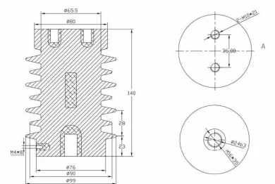 Sensor / Instrument Transformer Type 02 drawing preview for switchgear component matching
