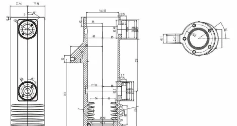 Vacuum Pole Assembly Type 01 drawing preview for switchgear component matching