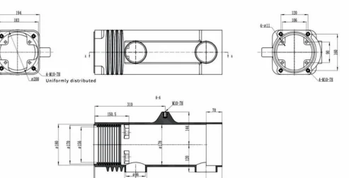 Vacuum Pole Assembly Type 03 drawing preview for switchgear component matching