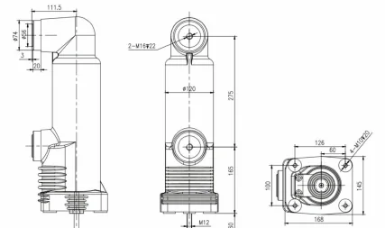 Vacuum Pole Assembly Type 04 drawing preview for switchgear component matching
