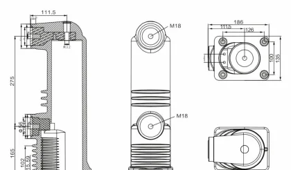 Vacuum Pole Assembly Type 05 drawing preview for switchgear component matching