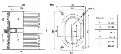 Wall Bushing Type 02 drawing preview for switchgear component matching