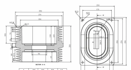 Wall Bushing Type 10 drawing preview for switchgear component matching