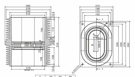 Wall Bushing Type 11 drawing preview for switchgear component matching