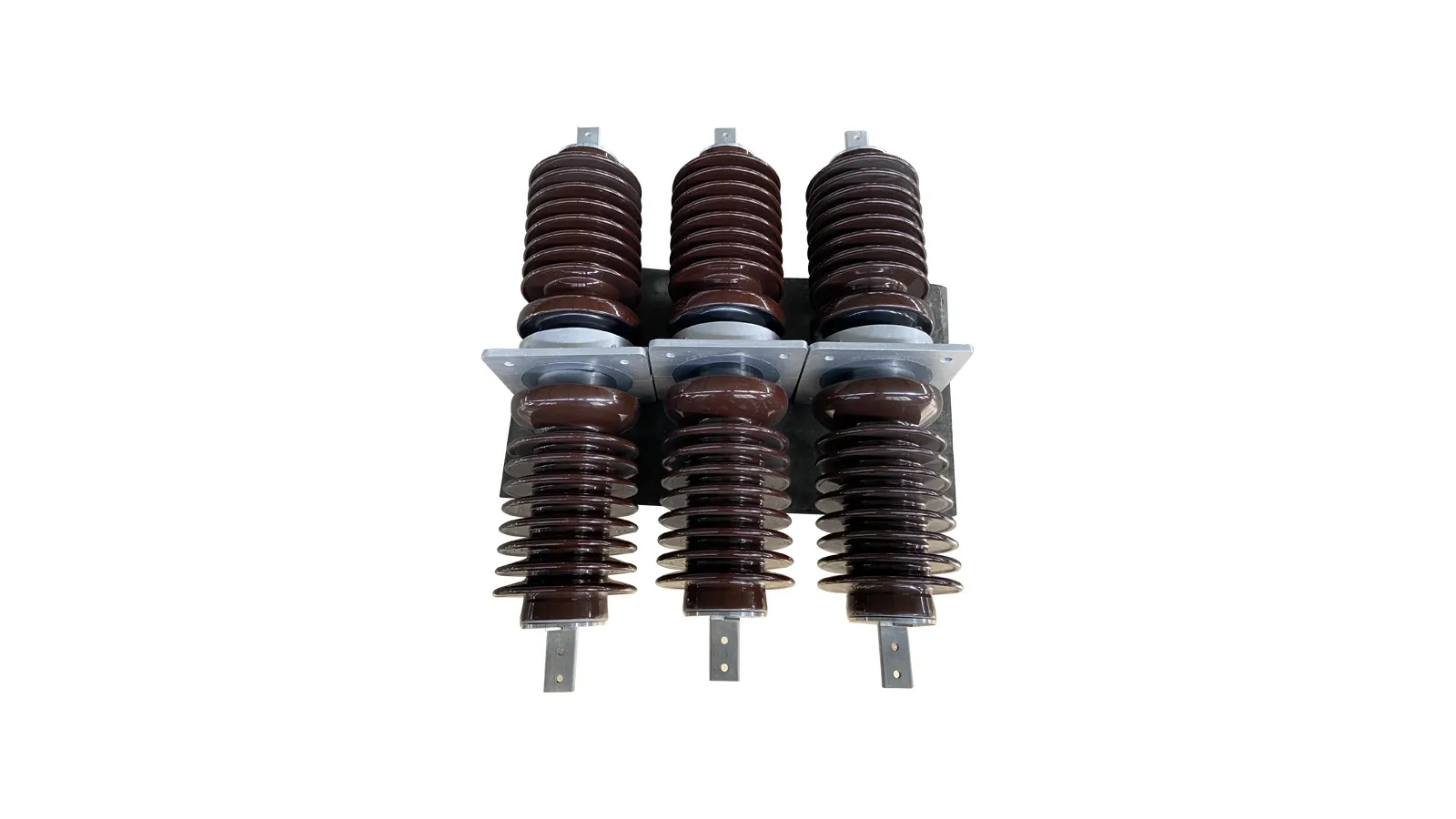 Wall bushing insulator product group on clean white background